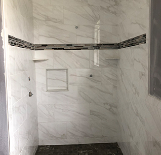 tile floor installation